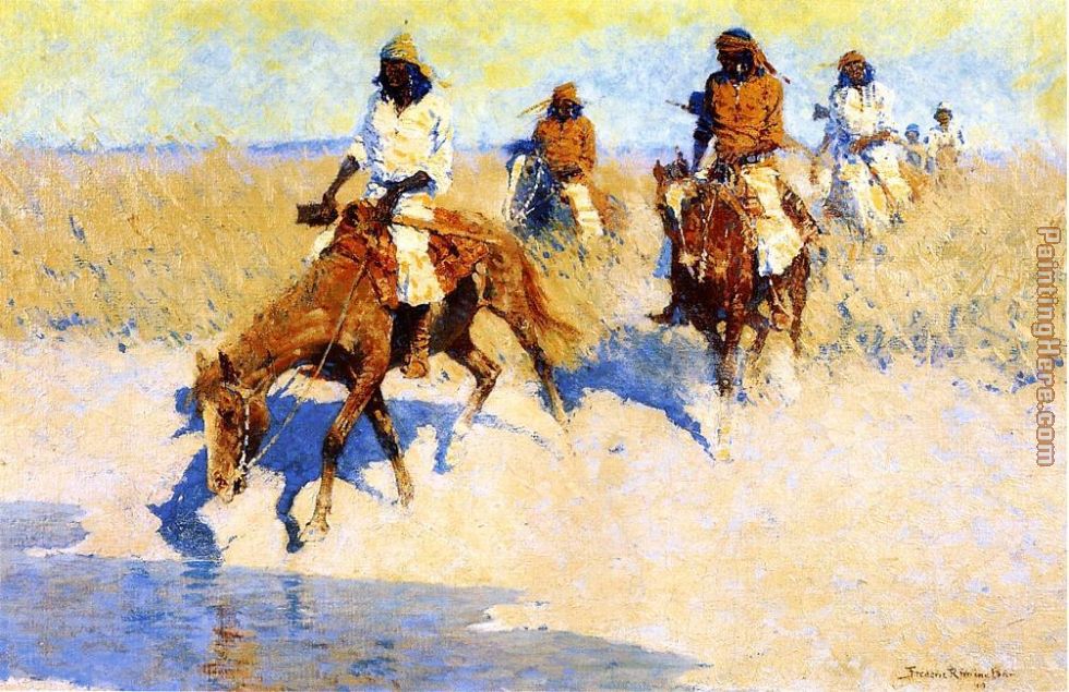 Pool in the Desert painting - Frederic Remington Pool in the Desert art painting
